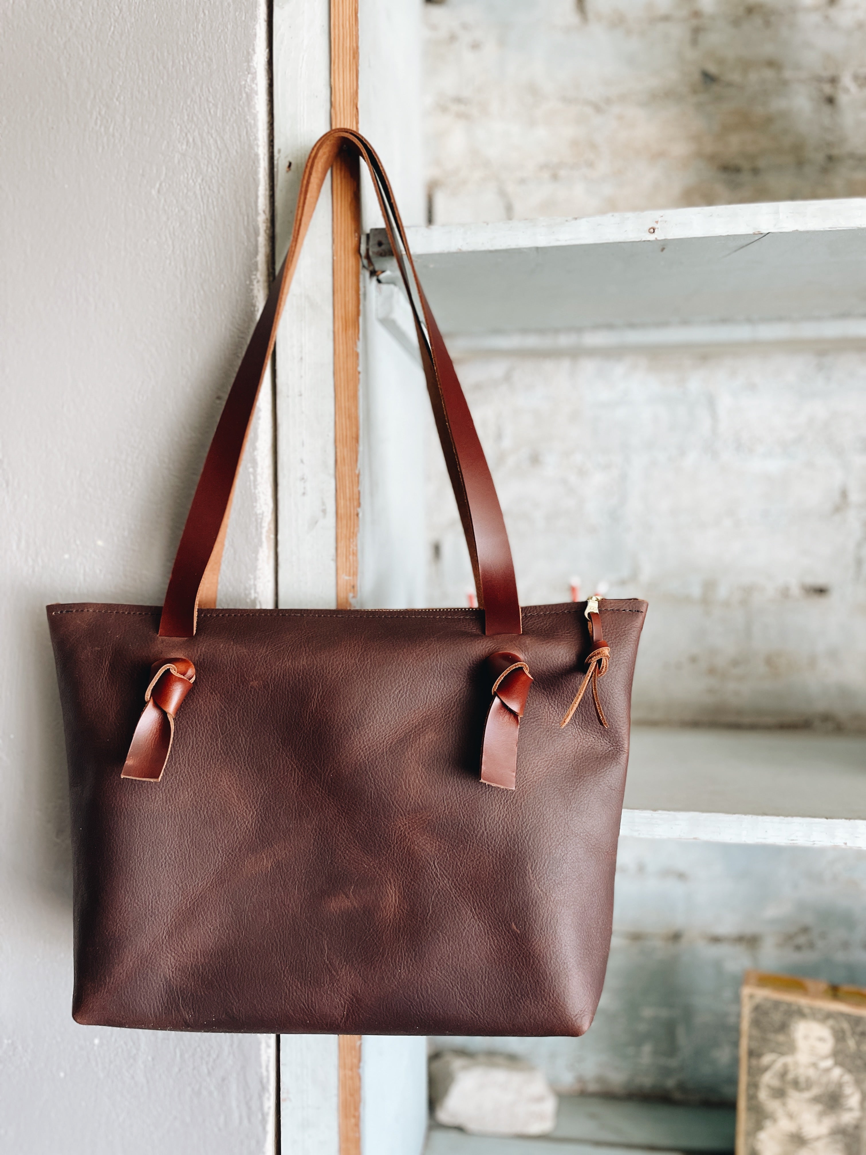 Milwaukee Leather Julia Tote Bag - Natural